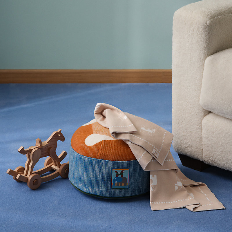 Animaux Blocks blanket - Green | Hermès Mainland China